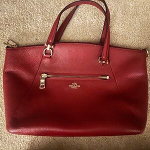 Coach Cherry Red Leather Shoulder Bag